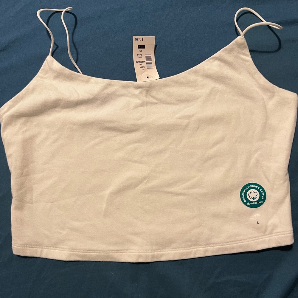 White bralettes/crop/cami top
